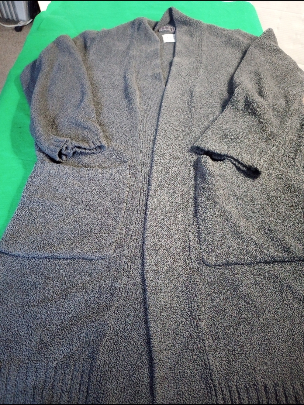 Ugg Cozy Gray Open-Front Knit Cardigan Medium